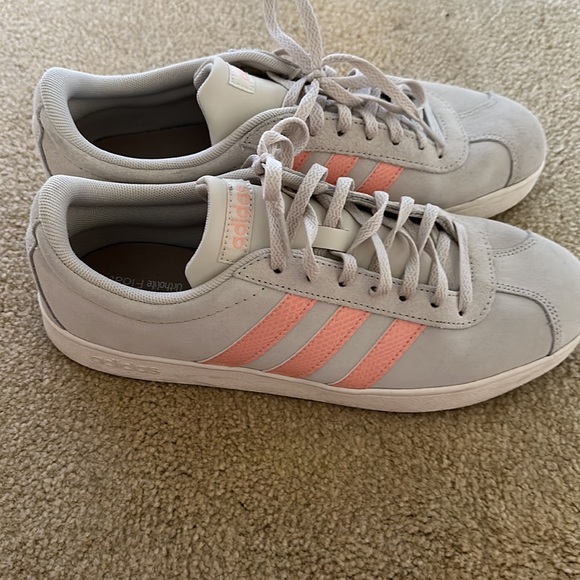 Adidas Womens VL Court F35127 Gray Casual Shoes Sneakers Size 10 - Picture 5 of 7